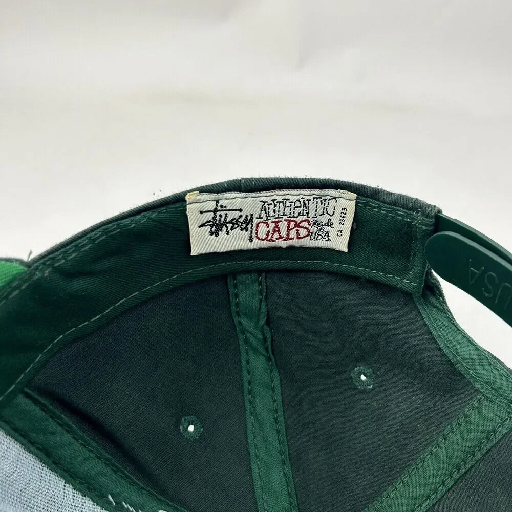 Stussy Baseball Hat Adjustable Embroidered Logo Green 2024 - Picture 7 of 7